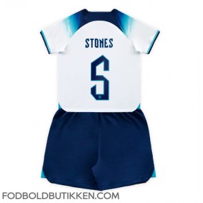 England John Stones #5 Hjemmebanetrøje Børn VM 2022 Kortærmet (+ Korte bukser)